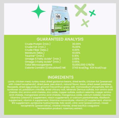 Show full view: I and Love and You Naked Essentials Grain-Free Lamb and Bison Recipe Dry Dog Food, 40-lb bag slide 8 of 12