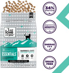 I and Love and You Naked Essentials Hairball Support Salmon + Whitefish Dry Cat Food, 3.4-lb bag slide 2 of 7