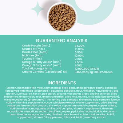 Show full view: I and Love and You Naked Essentials Hairball Support Salmon + Whitefish Dry Cat Food, 3.4-lb bag slide 8 of 9