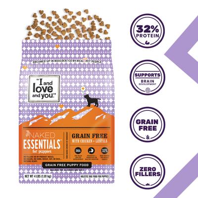 Show full view: I and Love and You Naked Essentials Puppy Recipe Grain-Free Dry Puppy Food, 4-lb slide 3 of 12