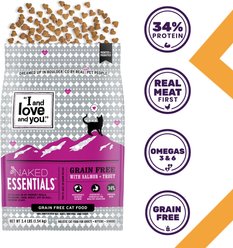I and Love and You Naked Essentials Salmon & Trout Recipe Grain-Free Dry Cat Food, 11-lb bag slide 2 of 6