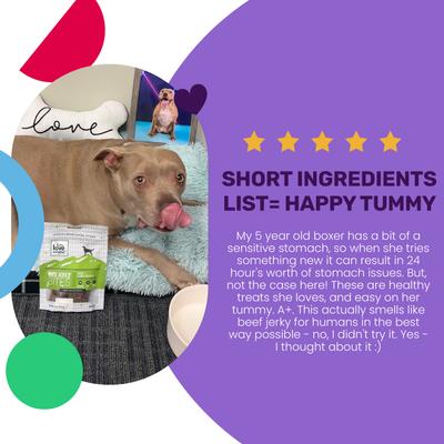 Show full view: I and Love and You Nice Jerky Bites Beef and Lamb Grain-Free Dog Treats, 4-oz bag slide 5 of 12