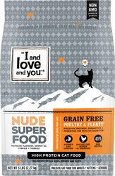 I and Love and You Nude Food Poultry a Plenty Grain-Free Dry Cat Food, 5-lb bag