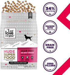 I and Love and You Nude Super Food Grain-Free Red Meat Medley Dry Dog Food, 23-lb bag slide 2 of 9