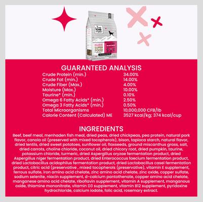 Show full view: I and Love and You Nude Super Food Grain-Free Red Meat Medley Dry Dog Food, 23-lb bag slide 8 of 12