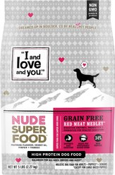 I and Love and You Nude Super Food Grain-Free Red Meat Medley Dry Dog Food, 5-lb bag