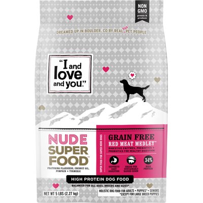 I and Love and You I and Love and You Nude Food Red Meat Medley Dry Dog Food, 5-lb bag