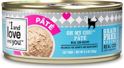 I and Love and You Oh My Cod! Pate Grain-Free Canned Cat Food, 5.5-oz, case of 12
