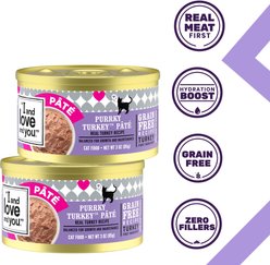 I and Love and You Purrky Turkey Pate Grain-Free Canned Cat Food, 3-oz, case of 24 slide 2 of 9