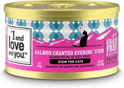 I and Love and You Salmon Chanted Evening Stew Grain-Free Canned Cat Food, 3-oz can, bundle of 48 