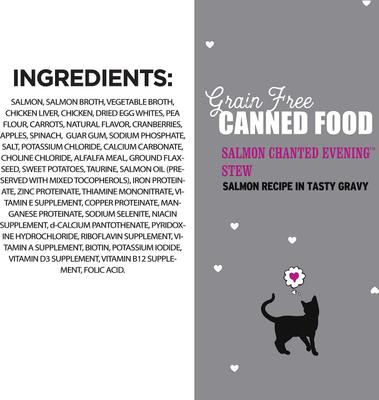 Show full view: I and Love and You Salmon Chanted Evening Stew Grain-Free Canned Cat Food, 3-oz can, bundle of 48  slide 4 of 12