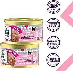 I and Love and You Savory Salmon Pate Grain-Free Canned Cat Food, 3-oz, case of 24 slide 2 of 9