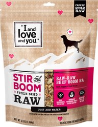 I and Love and You Stir and Boom Raw Raw Beef Boom Ba Dinner Grain-Free Dehydrated Dog Food, 3-lb bag
