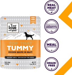 I and Love and You Top That Tummy Chicken Recipe Grain-Free Dog Food Topper, 3-oz pouch, case of 12 slide 2 of 9