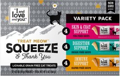 I and Love and You Treat Meow Variety Pack Lickable Cat Treats, 0.5-oz pouch, case of 48 slide 2 of 4