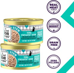 I and Love and You Tuna Fintastic Stew Grain-Free Canned Cat Food, 3-oz, case of 24 slide 2 of 9