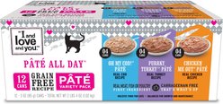 I and Love and You Variety Pack Grain-Free Canned Cat Food, 3-oz can, bundle of 24 