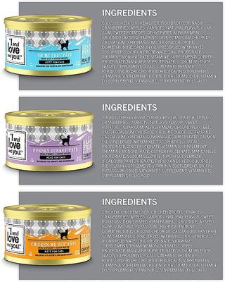 Show full view: I and Love and You Variety Pack Grain-Free Canned Cat Food, 3-oz can, bundle of 36  slide 5 of 12
