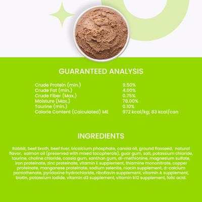 Show full view: I and Love and You Whascally Wabbit Pate Grain-Free Canned Cat Food, 3-oz can, case of 4 slide 6 of 10