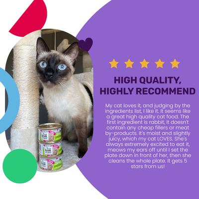 Show full view: I and Love and You Whascally Wabbit Pate Grain-Free Canned Cat Food, 3-oz can, case of 4 slide 5 of 10