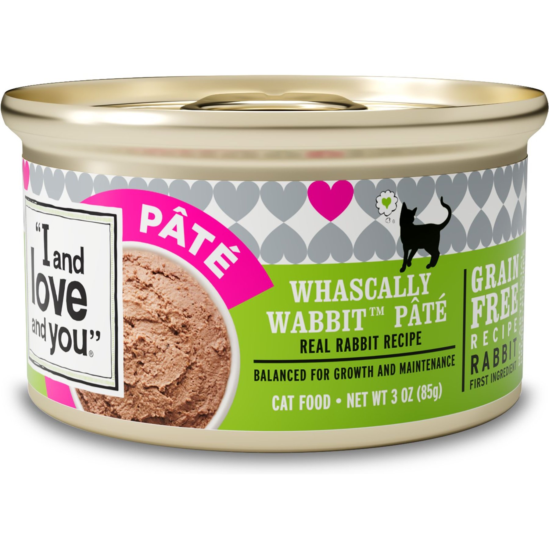I and Love and You Whascally Wabbit Pate Canned Cat Food, 3-oz, 24 ct