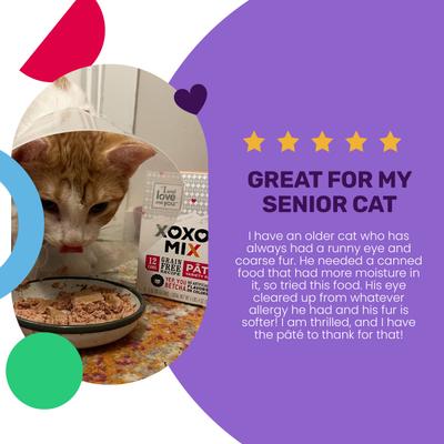 Show full view: I and Love and You XOXO Beef & Chicken Pate Grain-Free Canned Cat Food, 3-oz can, case of 24 slide 5 of 10