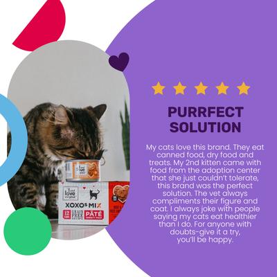 Show full view: I and Love and You XOXO Chicken & Beef Pate Grain-Free Variety Pack Canned Cat Food, 3-oz can, case of 12 slide 4 of 10