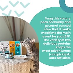 I and Love and You XOXO Chicken & Tuna Stew Grain-Free Variety Pack Canned Cat Food, 3-oz can, case of 12 slide 2 of 7