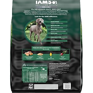 Iams Advanced Health Skin & Coat Chicken & Salmon Recipe Adult Dry Dog Food, 36-lb bag