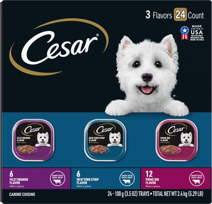 Show full view: Iams Advanced Health Skin & Coat Chicken & Salmon Recipe Dry Food + Cesar Filets in Gravy Beef Flavors Variety Pack Wet Dog Food slide 6 of 9