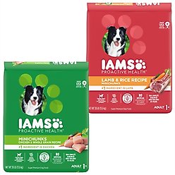 Iams MiniChunks Small Kibble High Protein + Lamb & Rice Recipe Dry Dog Food slide 1 of 9