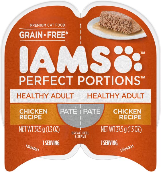 Iams Perfect Portions Healthy Adult Chicken Pate Wet Cat Food Tray Iams Perfect Portions Healthy Adult Chicken Pate Wet Cat Food Tray