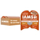 Iams Perfect Portions Healthy Adult Chicken Recipe Pate Grain-Free Wet Cat Food Trays, 2.6-oz tray, case of 24 twin-packs
