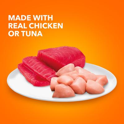 Show full view: Iams Perfect Portions Healthy Adult Chicken & Tuna Variety Pack Grain-Free Pate Wet Cat Food, 2.6-oz tray, case of 12 twin-packs slide 6 of 11