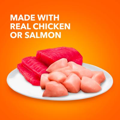 Show full view: Iams Perfect Portions Healthy Adult Chicken Salmon Variety Pack Grain-Free Pate Wet Cat Food, 2.6-oz tray, case of 24 slide 4 of 11