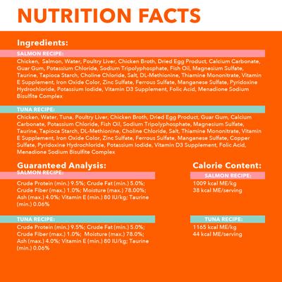 Show full view: Iams Perfect Portions Healthy Adult Salmon Tuna Variety Pack Grain-Free Pate Wet Cat Food, 2.6-oz tray, case of 24 slide 7 of 11