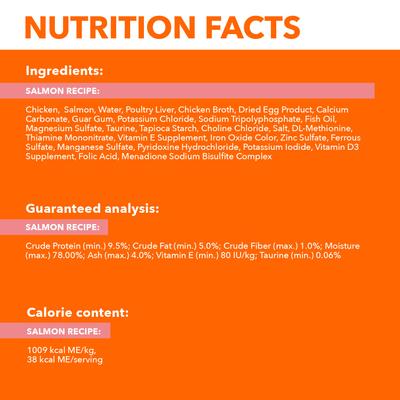 Show full view: Iams Perfect Portions Healthy Adult Salmon Recipe Pate Grain-Free Wet Cat Food Trays, 2.6-oz, case of 24 twin-packs slide 7 of 12