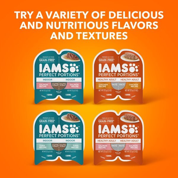 Iams Perfect Portions Healthy Kitten Chicken Recipe Grain-Free Cuts in Gravy Wet Cat Food Trays