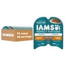 Iams Perfect Portions Indoor Adult Chicken Recipe Grain-Free Cuts in Gravy Wet Cat Food Trays, 2.6-oz tray, case of 24 twin-packs