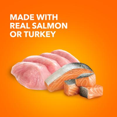 Show full view: Iams Perfect Portions Indoor Salmon & Turkey Recipe Variety Pack Grain-Free Pate Wet Cat Food, 2.6-oz tray, case of 12 twin-packs slide 4 of 12