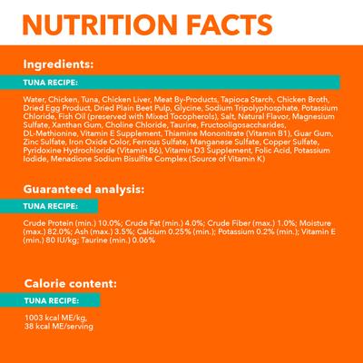 Show full view: Iams Perfect Portions Indoor Tuna Recipe Grain-Free Cuts in Gravy Adult Wet Cat Food Trays, 2.6-oz, case of 24 twin-packs slide 7 of 12