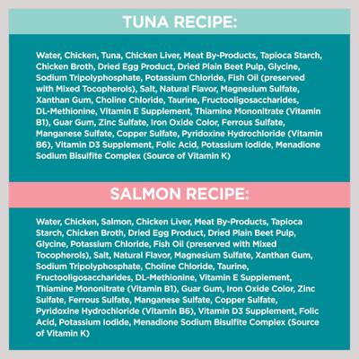 Show full view: Iams Perfect Portions Indoor Tuna & Salmon Recipe Grain-Free Cuts in Gravy Multipack Wet Cat Food, 2.6-oz tray, bundle of 24 twin-packs  slide 5 of 8