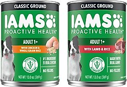 Iams ProActive Health Adult with Chicken & Whole Grain Rice + Lamb & Rice Ground Canned Dog Food