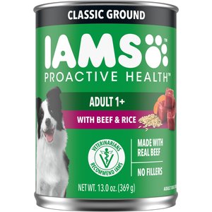 Iams ProActive Health Classic Ground with Chicken & Rice Puppy Canned Wet Dog Food, 13-oz can, case of 12 Iams ProActive Health Classic Ground with Chicken & Rice Puppy Canned Wet Dog Food, 13-oz can, case of 12