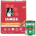 Iams ProActive Health Classic Ground with Lamb & Whole Grain Rice Wet Food + Minichunks Lamb & Rice Recipe Dry Dog Food