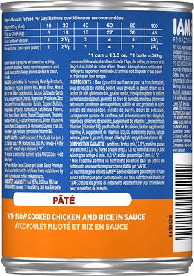 Show full view: Iams ProActive Health Classic Ground with Slow Cooked Chicken & Rice Healthy Aging Senior Wet Dog Food, 13-oz can, bundle of 24  slide 3 of 8