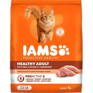 Iams Proactive Health Healthy Adult Chicken Recipe Dry Cat Food, 22-lb bag