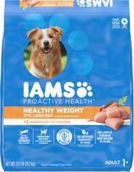 Iams Proactive Health Adult Healthy Weight Control with Real Chicken Dry Dog Food, 29.1-lb bag, bundle of 2