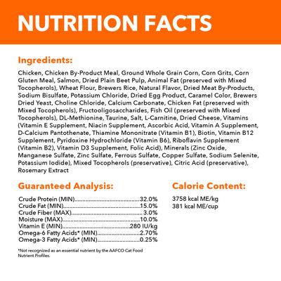 Show full view: Iams Proactive Health Healthy Enjoyment Immune Support Chicken & Salmon Adult Dry Cat Food 15-lb bag slide 7 of 11
