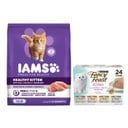 Iams ProActive Health Kitten + Fancy Feast Tender Feast Canned Kitten Food